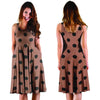 Brown And Black Polka Dot Dress-grizzshop