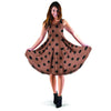 Brown And Black Polka Dot Dress-grizzshop