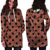 Brown And Black Polka Dot Hoodie Dress-grizzshop