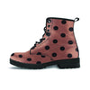 Brown And Black Polka Dot Men's Boots-grizzshop