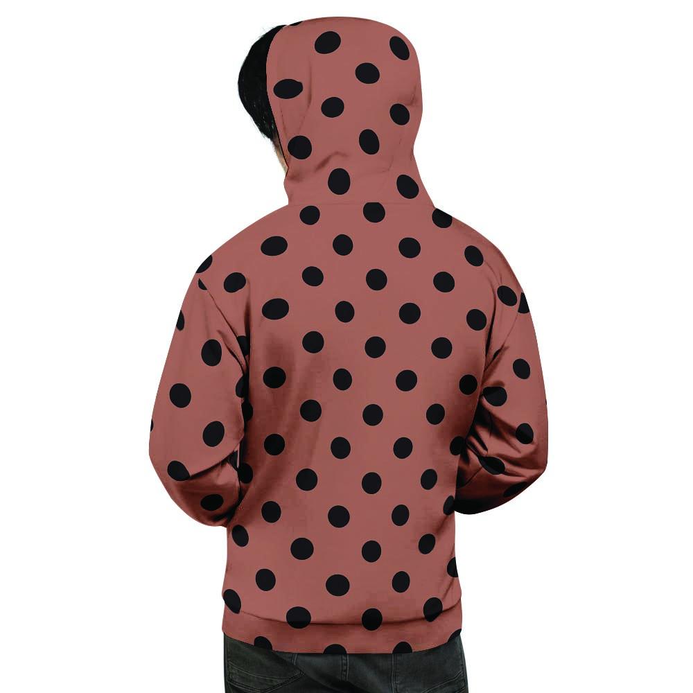 Brown And Black Polka Dot Men's Hoodie-grizzshop