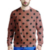 Brown And Black Polka Dot Men's Sweatshirt-grizzshop