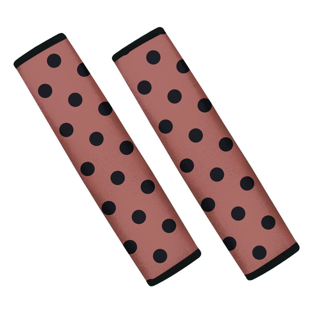 Brown And Black Polka Dot Seat Belt Cover-grizzshop