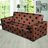 Brown And Black Polka Dot Sofa Cover-grizzshop