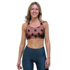 Brown And Black Polka Dot Sports Bra-grizzshop