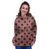 Brown And Black Polka Dot Women's Hoodie-grizzshop