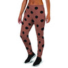 Brown And Black Polka Dot Women's Joggers-grizzshop