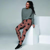 Brown And Black Polka Dot Women's Joggers-grizzshop