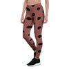 Brown And Black Polka Dot Women's Leggings-grizzshop