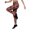 Brown And Black Polka Dot Women's Leggings-grizzshop