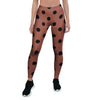 Brown And Black Polka Dot Women's Leggings-grizzshop