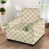 Brown And Cream Polka Dot Armchair Cover-grizzshop