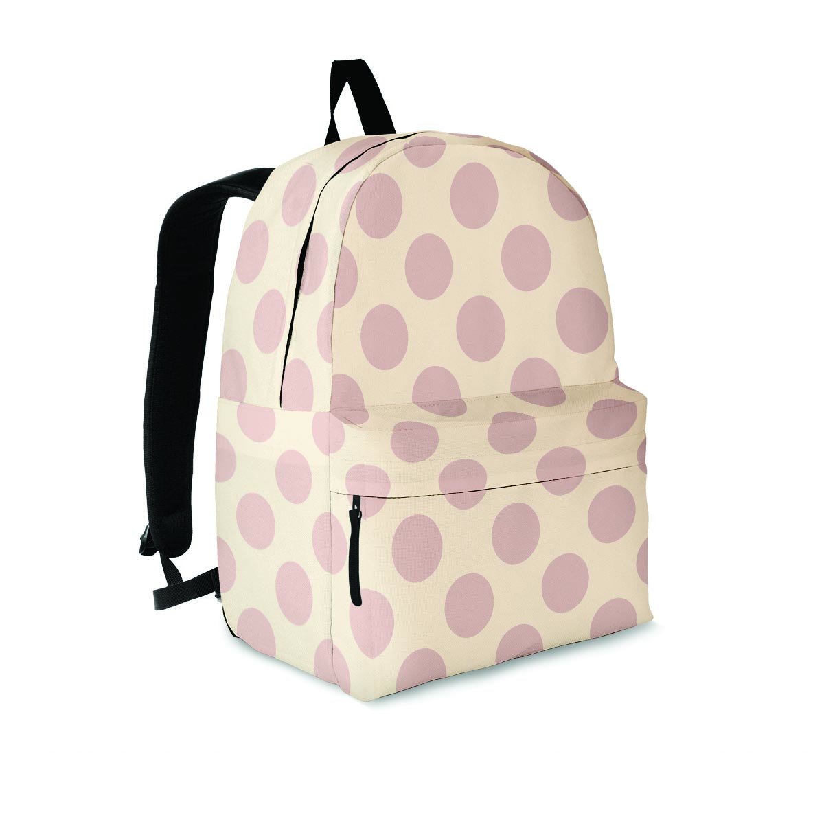 Brown And Cream Polka Dot Backpack-grizzshop