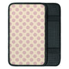 Brown And Cream Polka Dot Car Console Cover-grizzshop