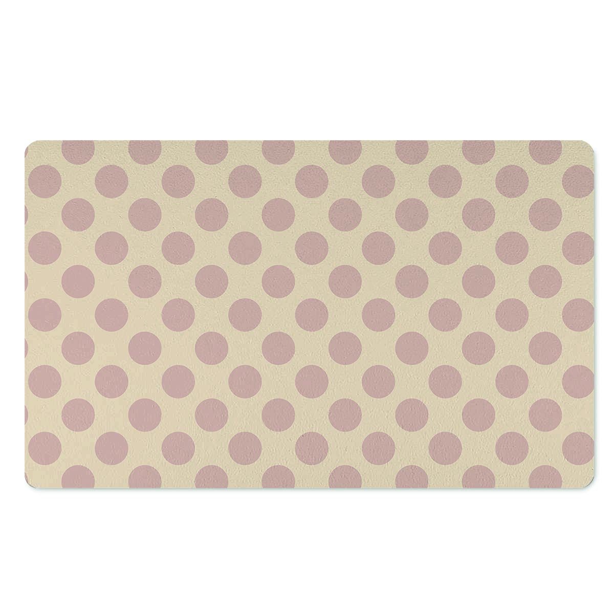 Brown And Cream Polka Dot Door Mat-grizzshop