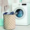 Brown And Cream Polka Dot Laundry Basket-grizzshop