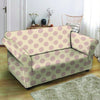 Brown And Cream Polka Dot Loveseat Cover-grizzshop