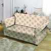 Brown And Cream Polka Dot Loveseat Cover-grizzshop