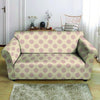 Brown And Cream Polka Dot Loveseat Cover-grizzshop