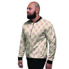 Brown And Cream Polka Dot Men's Bomber Jacket-grizzshop