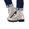 Brown And Cream Polka Dot Men's Boots-grizzshop