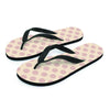 Brown And Cream Polka Dot Men's Flip Flops-grizzshop