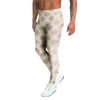 Brown And Cream Polka Dot Men's Leggings-grizzshop