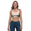 Brown And Cream Polka Dot Sports Bra-grizzshop