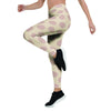 Brown And Cream Polka Dot Women's Leggings-grizzshop