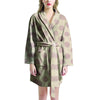 Brown And Cream Polka Dot Women's Robe-grizzshop