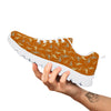 Brown And Grey Kangaroo Print Pattern White Sneaker-grizzshop