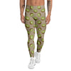 Brown And Kiwi Print Pattern Men's Leggings-grizzshop