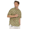 Brown And Kiwi Print Pattern Men's Short Sleeve Shirts-grizzshop