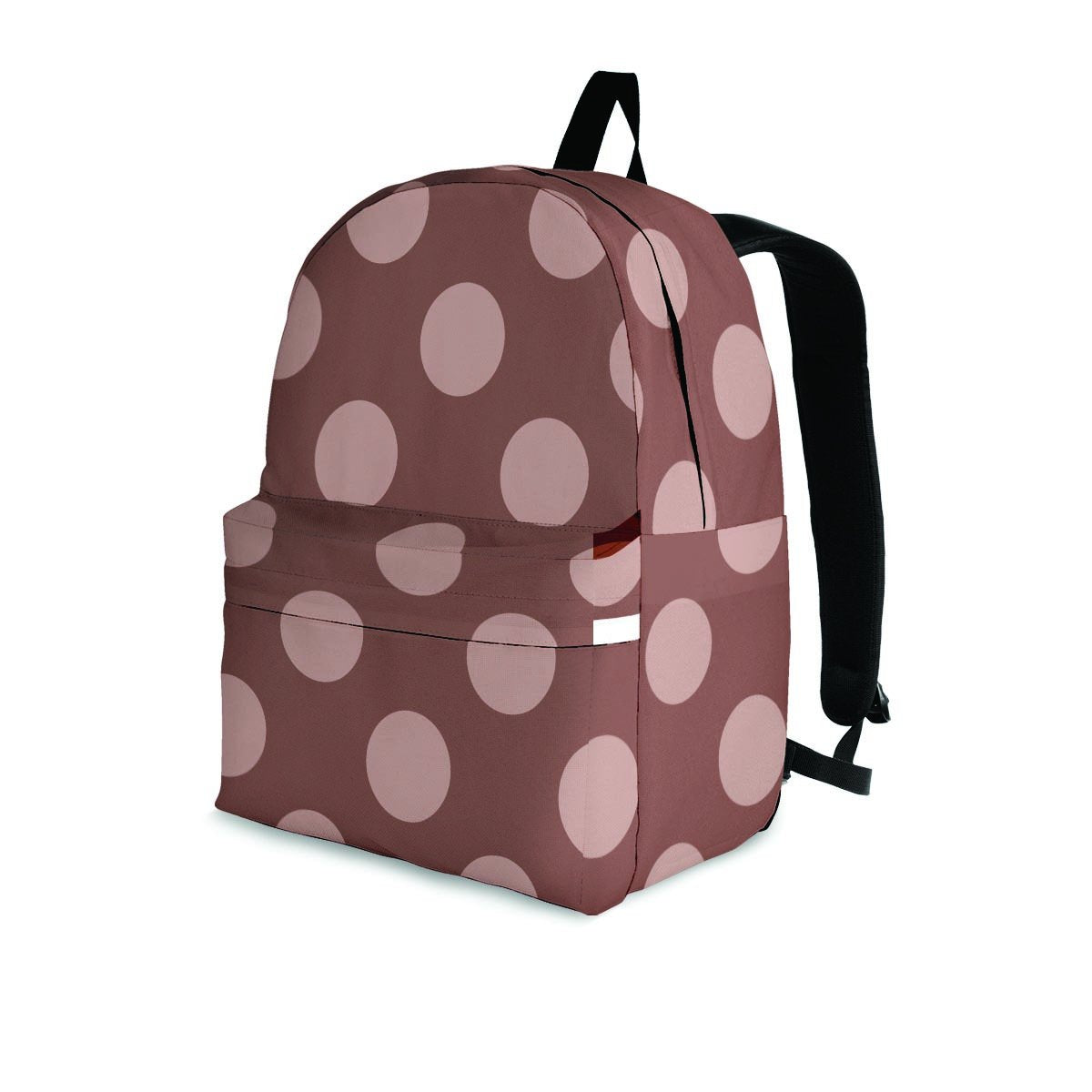 Brown And Tan Polka Dot Backpack-grizzshop