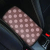 Brown And Tan Polka Dot Car Console Cover-grizzshop