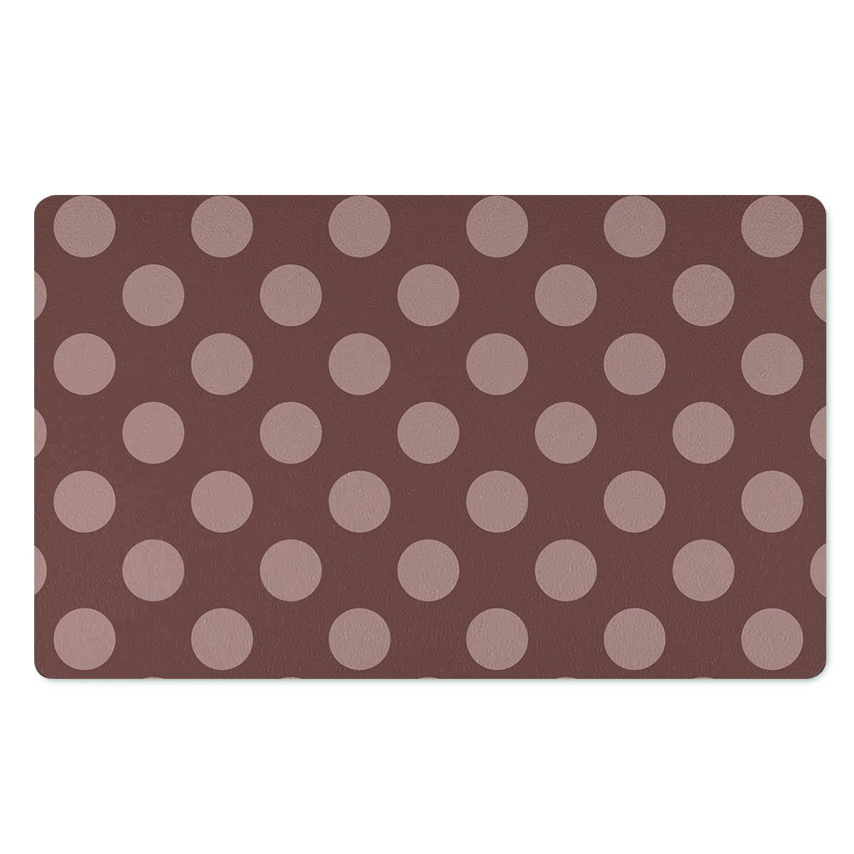 Brown And Tan Polka Dot Door Mat-grizzshop