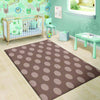 Brown And Tan Polka Dot Floor Mat-grizzshop