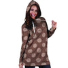 Brown And Tan Polka Dot Hoodie Dress-grizzshop