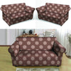 Brown And Tan Polka Dot Loveseat Cover-grizzshop