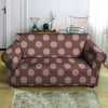 Brown And Tan Polka Dot Loveseat Cover-grizzshop