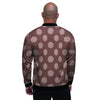 Brown And Tan Polka Dot Men's Bomber Jacket-grizzshop