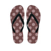 Brown And Tan Polka Dot Men's Flip Flops-grizzshop