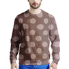 Brown And Tan Polka Dot Men's Sweatshirt-grizzshop