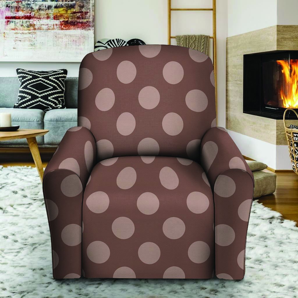 Brown And Tan Polka Dot Recliner Cover-grizzshop