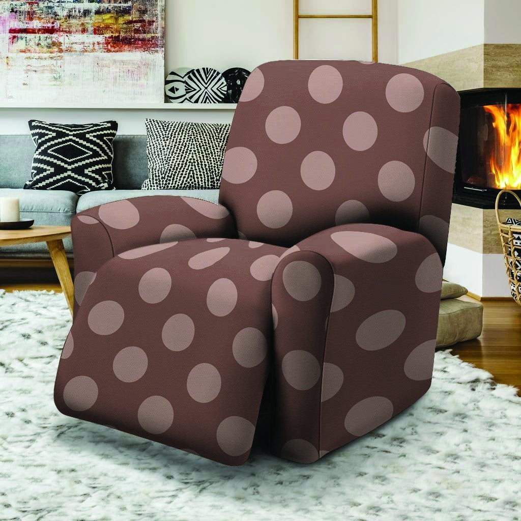 Brown And Tan Polka Dot Recliner Cover-grizzshop