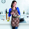 Brown And Tan Polka Dot Women's Apron-grizzshop