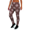 Brown And Tan Polka Dot Women's Joggers-grizzshop