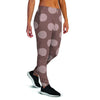 Brown And Tan Polka Dot Women's Joggers-grizzshop