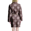 Brown And Tan Polka Dot Women's Robe-grizzshop