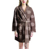 Brown And Tan Polka Dot Women's Robe-grizzshop